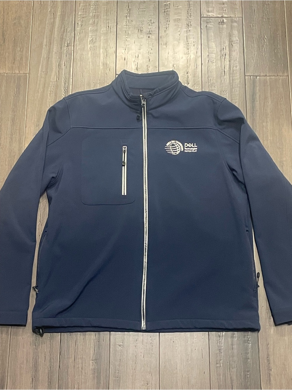 Greg Norman WGC Dell Technologies Match Play Golf Jacket Mens L Navy Full Zip